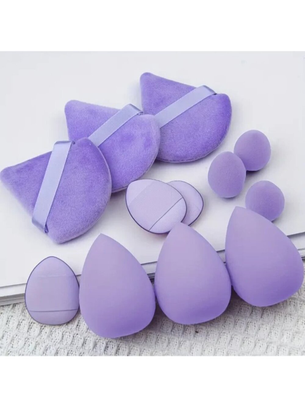 12pcs Makeup Sponge Triangle Powder Puff Beauty Blender Finger Tip Powder new